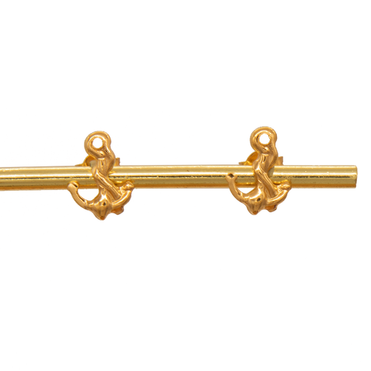 Gold 18KT Anchor Shaped Earrings