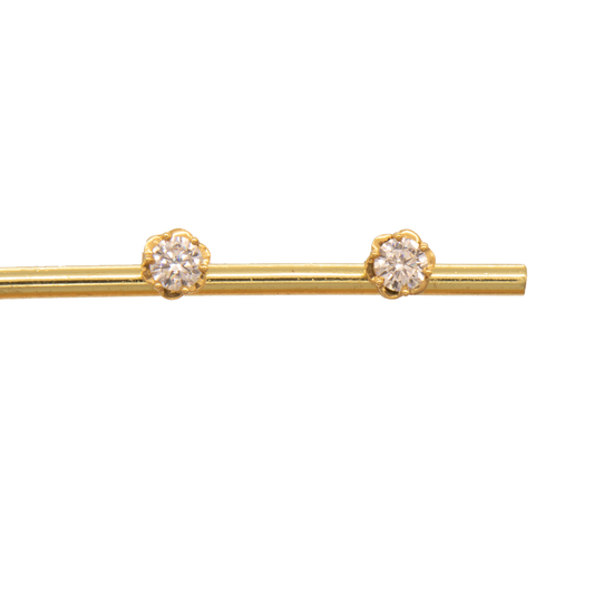 Gold 18KT Floral Stud Earrings