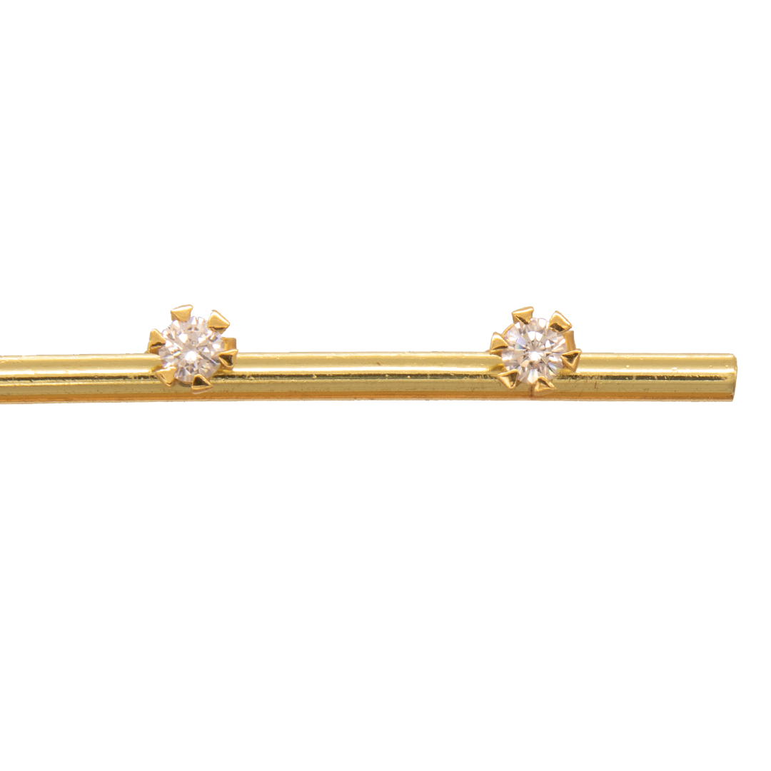 Gold 18KT Six-Prong Diamond Stud Earrings