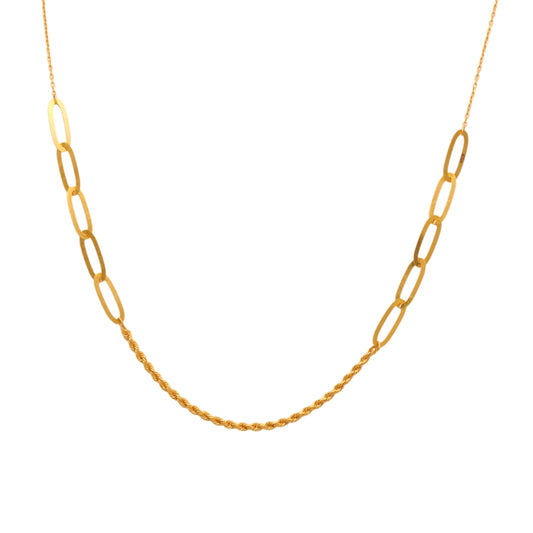 Gold 21KT 18 Inches Chain Link Necklace