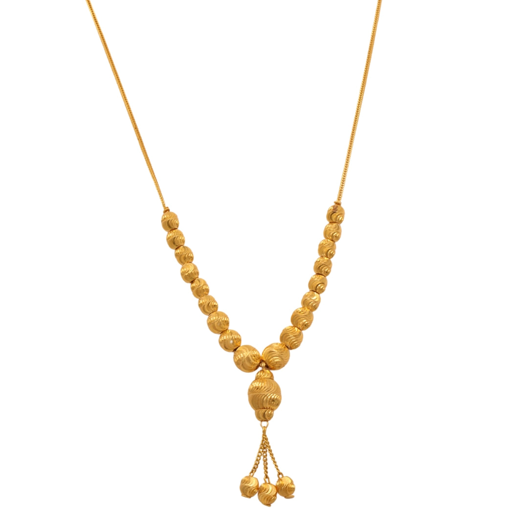 Gold 21KT 20 Inches Layered Beads Necklace