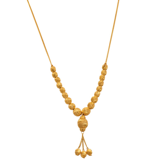Gold 21KT 20 Inches Layered Beads Necklace