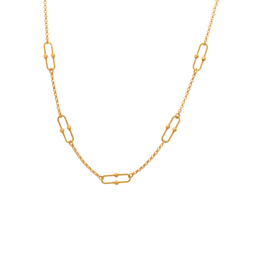 Gold 21KT 20 Inches Link Chain Necklace