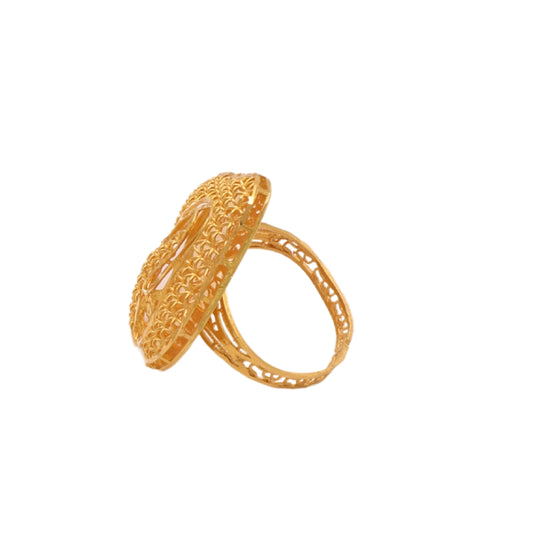 Gold 21KT Designer Filigree Ring