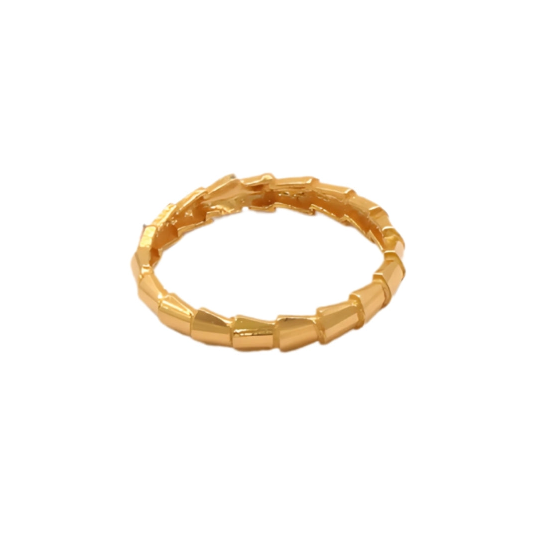 Gold 21KT Polygonal Adjustable Ring