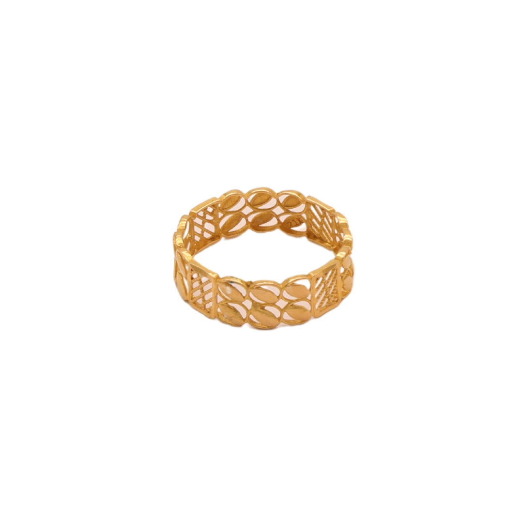 Gold 21KT Mesh Pattern Ring