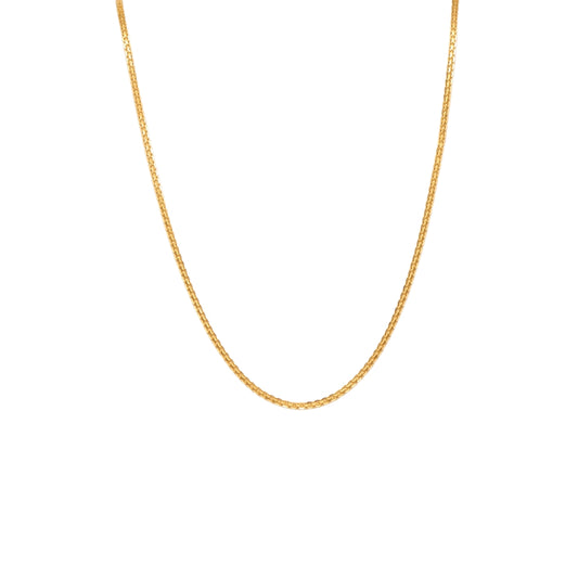 Gold 22KT 18 Inches Simple Design Chain