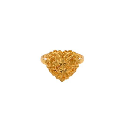 Gold 22KT Heart Design Ring