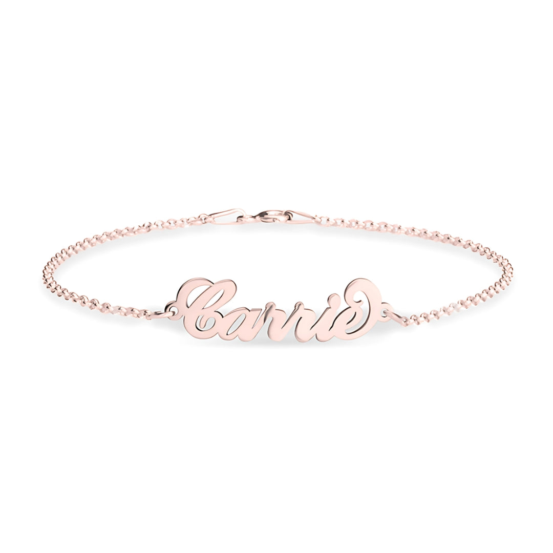 Gold & Silver Personalized Carrie Style Name Bracelet