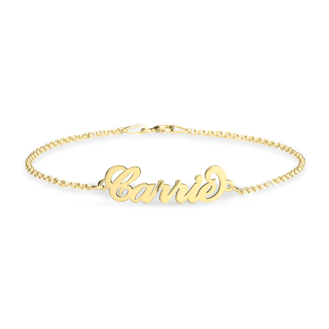 Gold & Silver Personalized Carrie Style Name Bracelet