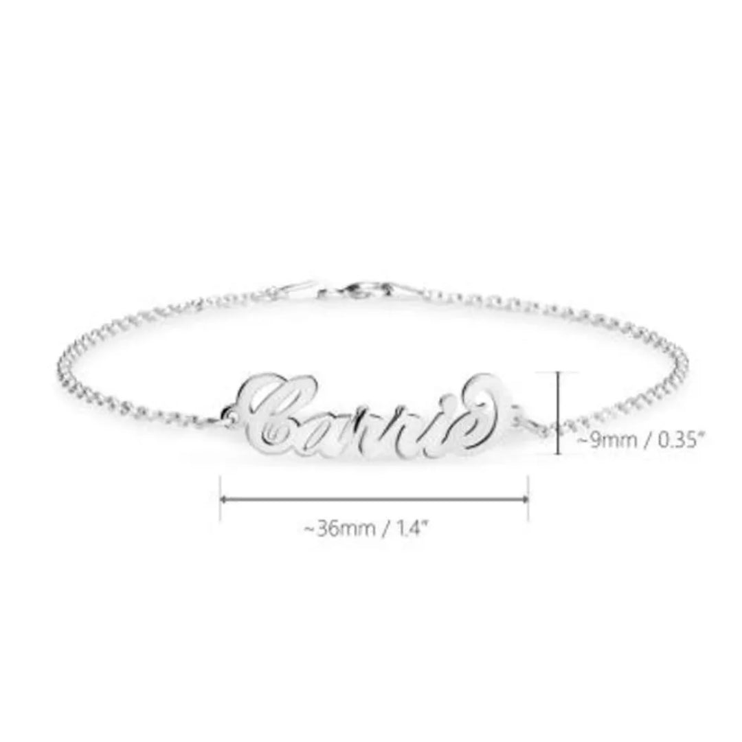 Gold & Silver Personalized Carrie Style Name Bracelet