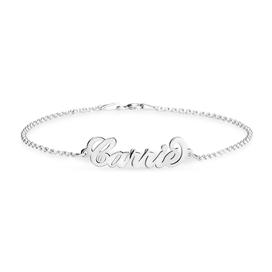 Gold & Silver Personalized Carrie Style Name Bracelet