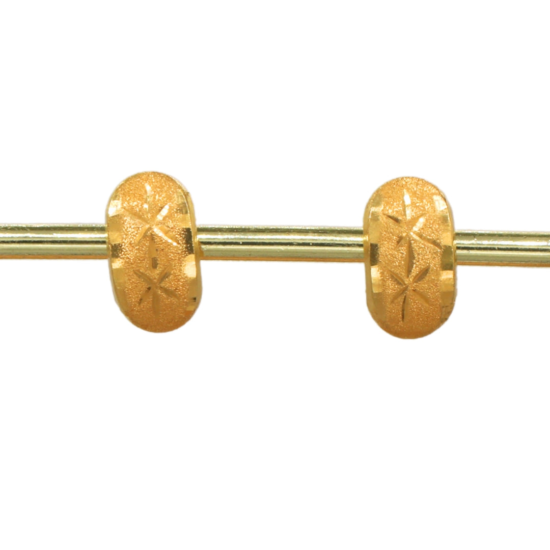 Gold 18KT Star Pattern Earrings