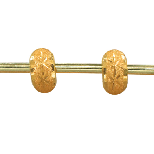 Gold 18KT Star Pattern Earrings