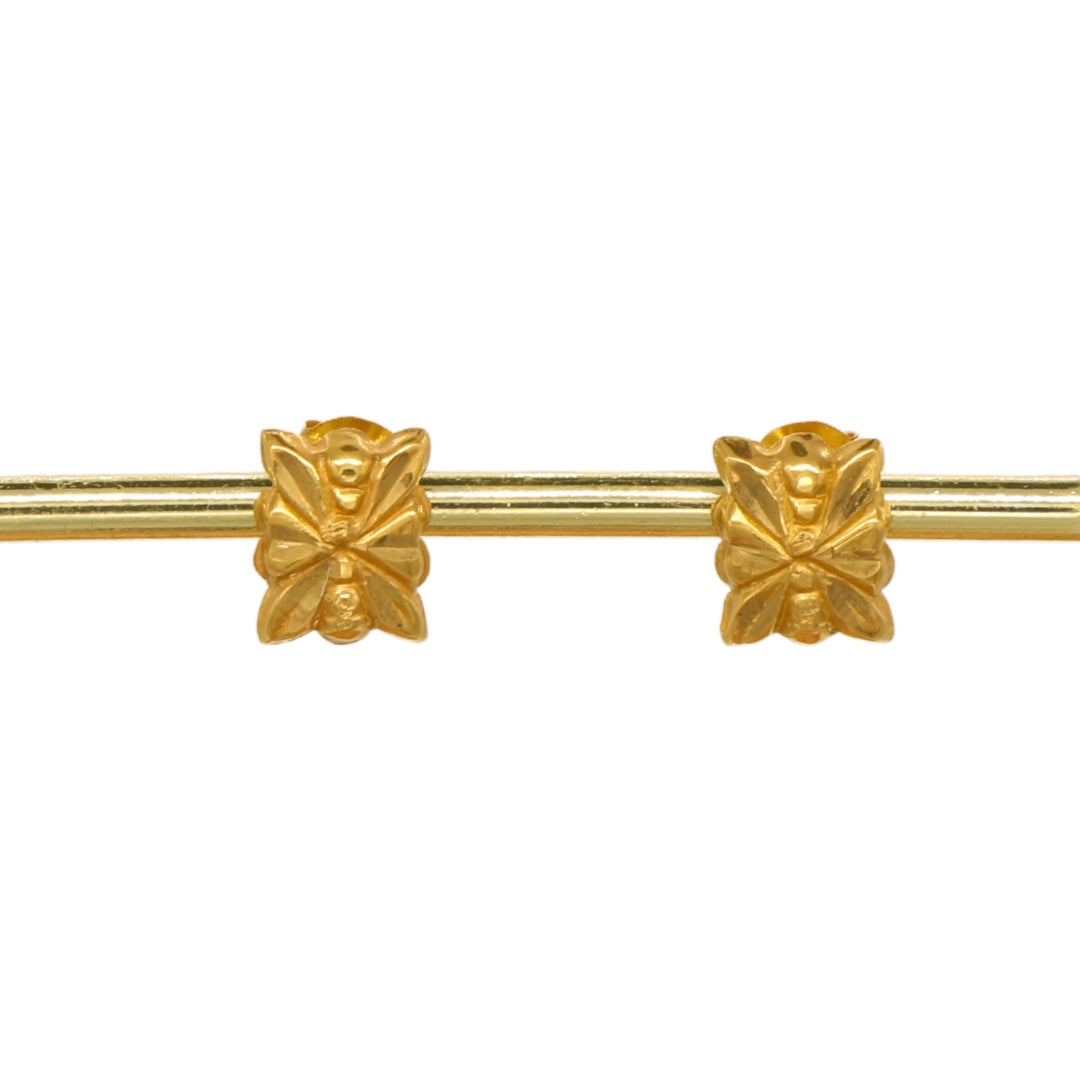 Gold 18KT Butterfly Design Earrings