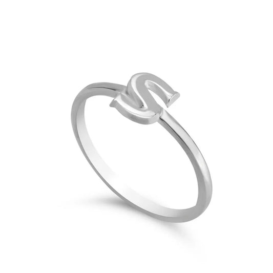 Gold & Silver Personalized Stackable Initial Ring
