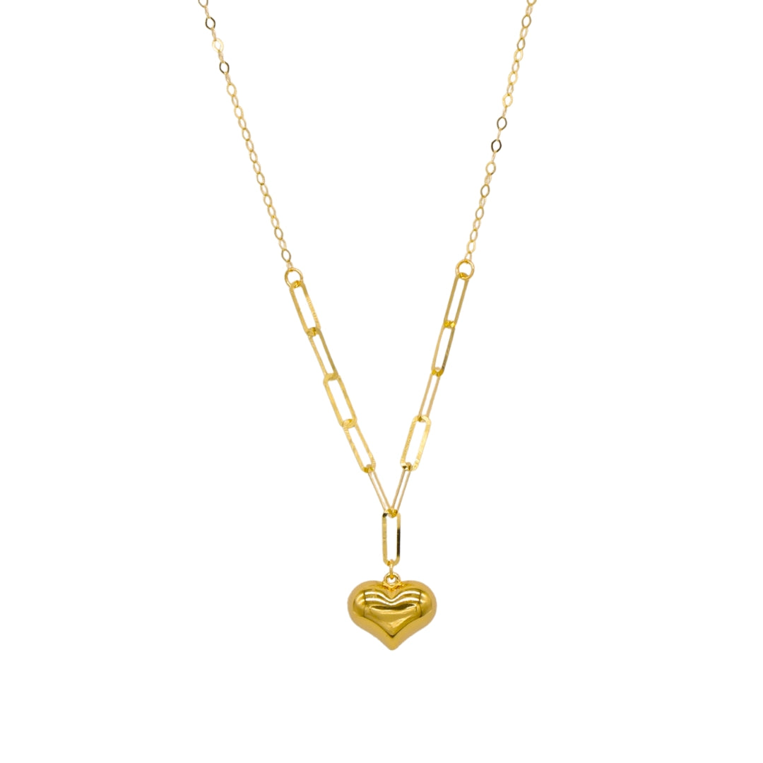 Gold 18KT 20 Inches Heart Shaped Necklace