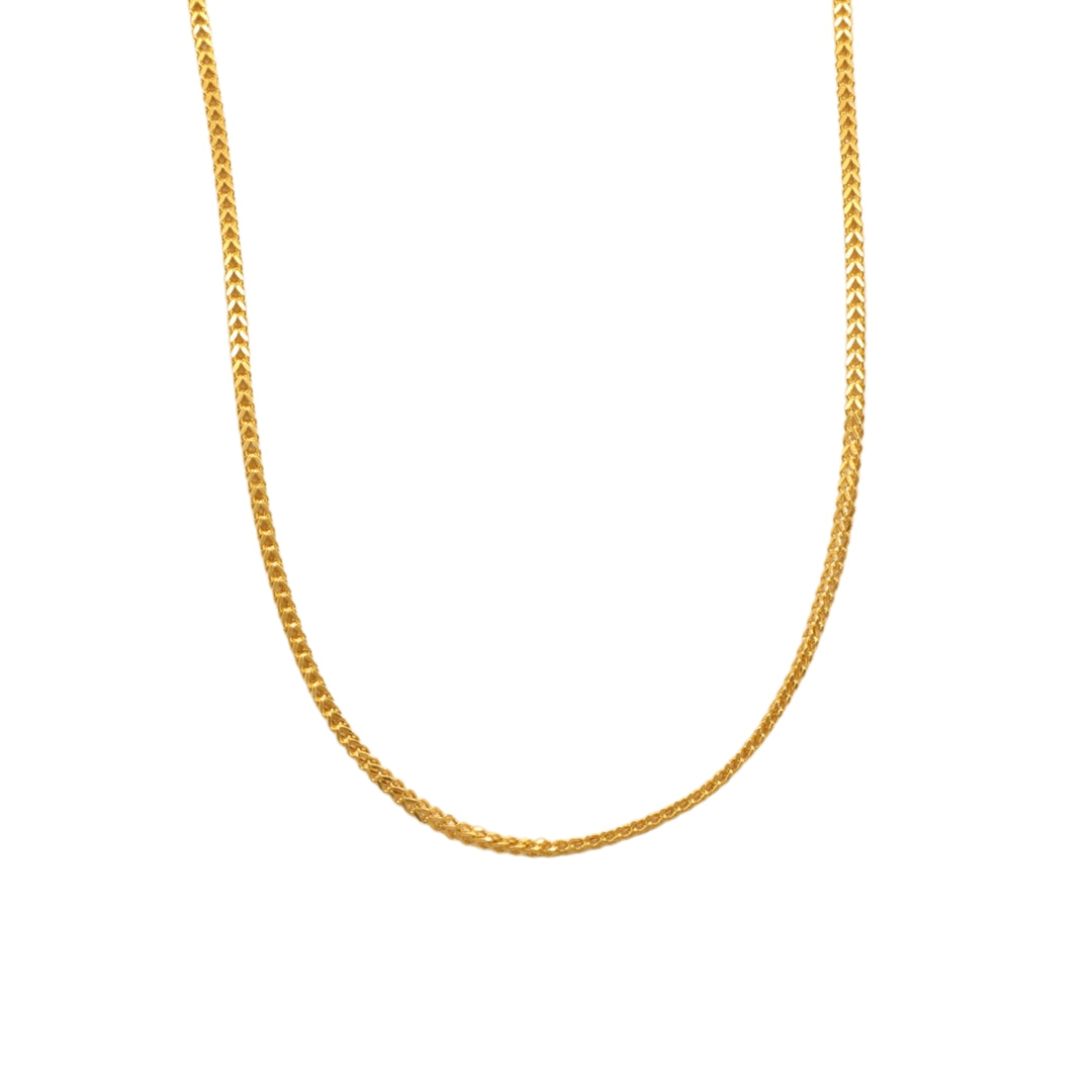 Gold 18KT 18 Inches Flat Chain