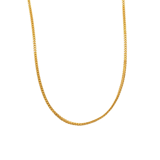 Gold 18KT 18 Inches Flat Chain