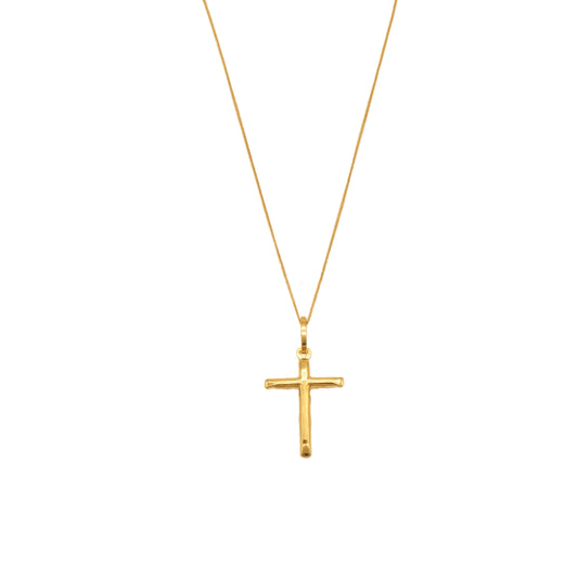 Gold 18KT 18 Inches Cross Pendant Necklace