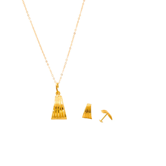 Gold 18KT 18 Inches Tassel Pendant Set
