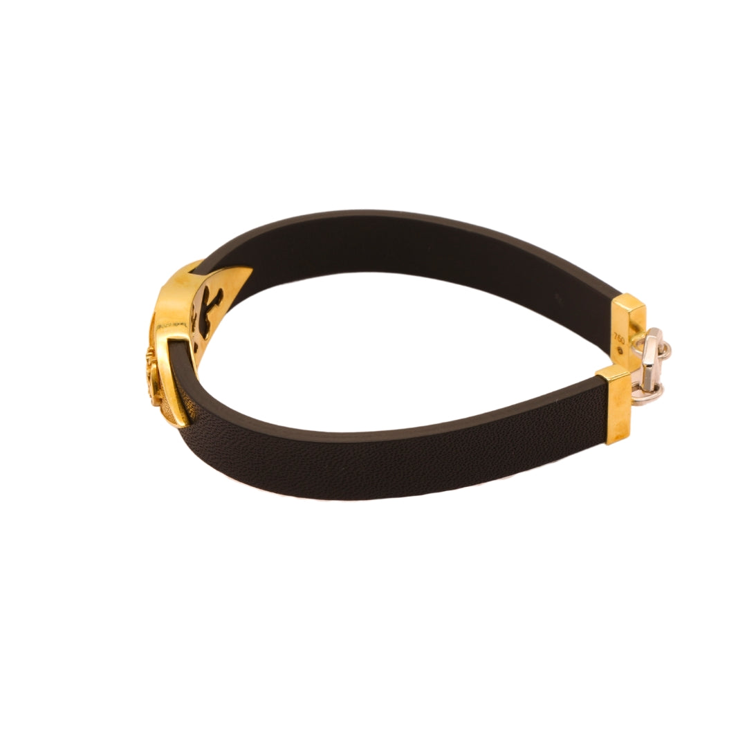 Gold 18KT Men's Designer Anchor Bracelet