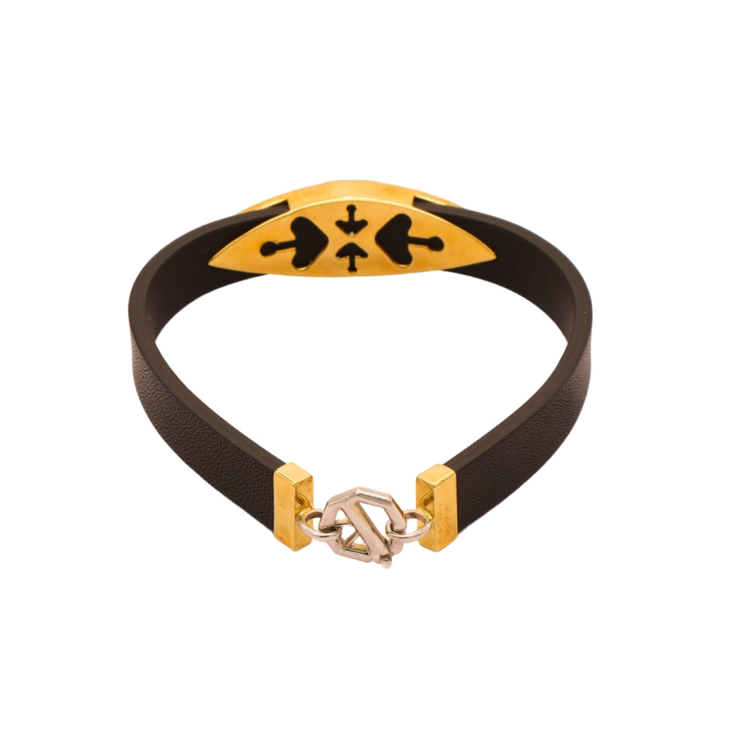 Gold 18KT Men's Designer Anchor Bracelet