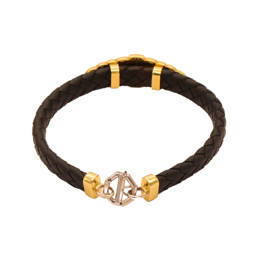 Gold 18KT Men's Sword Design Bracelet