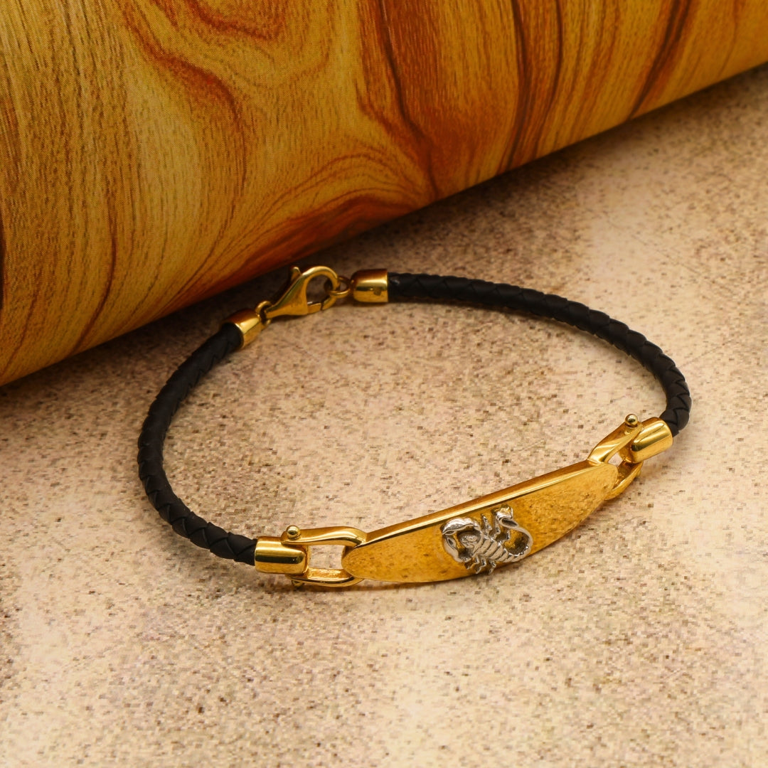 Gold 18KT Men's Scorpion Design Bracelet
