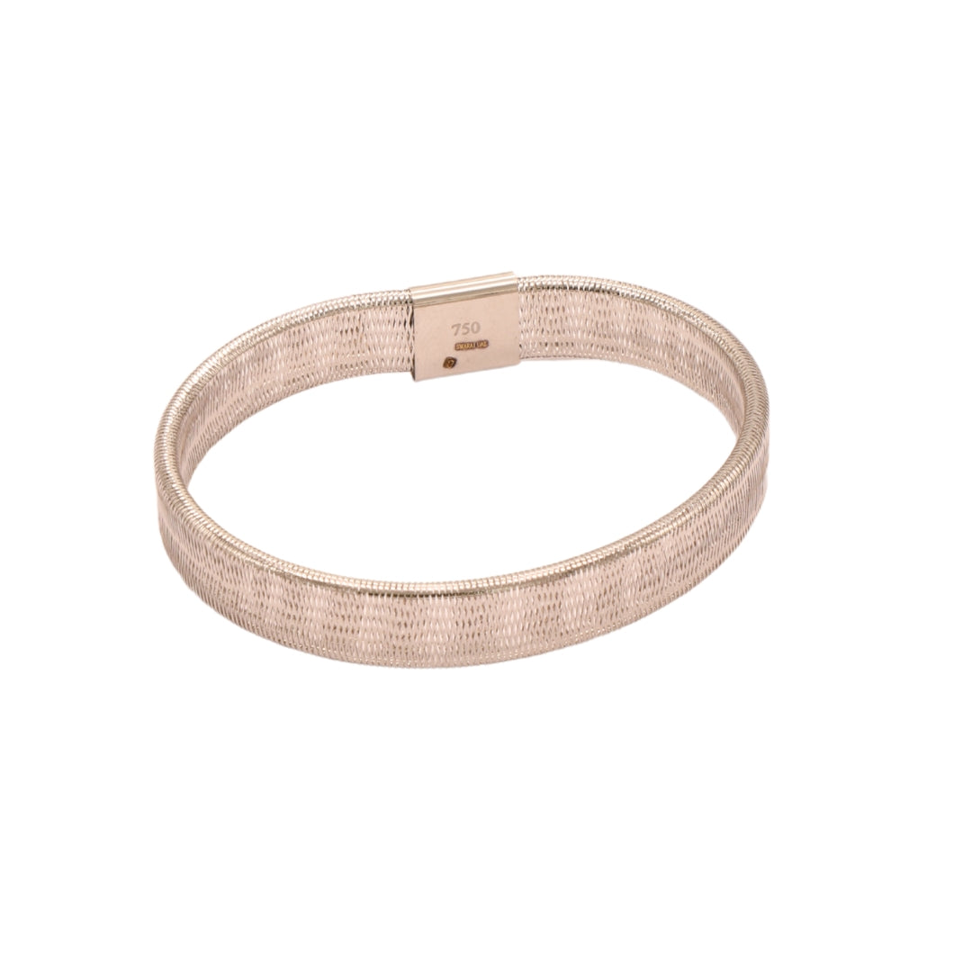 Gold 18KT Flexible Elastic Sleek Mesh Bracelet