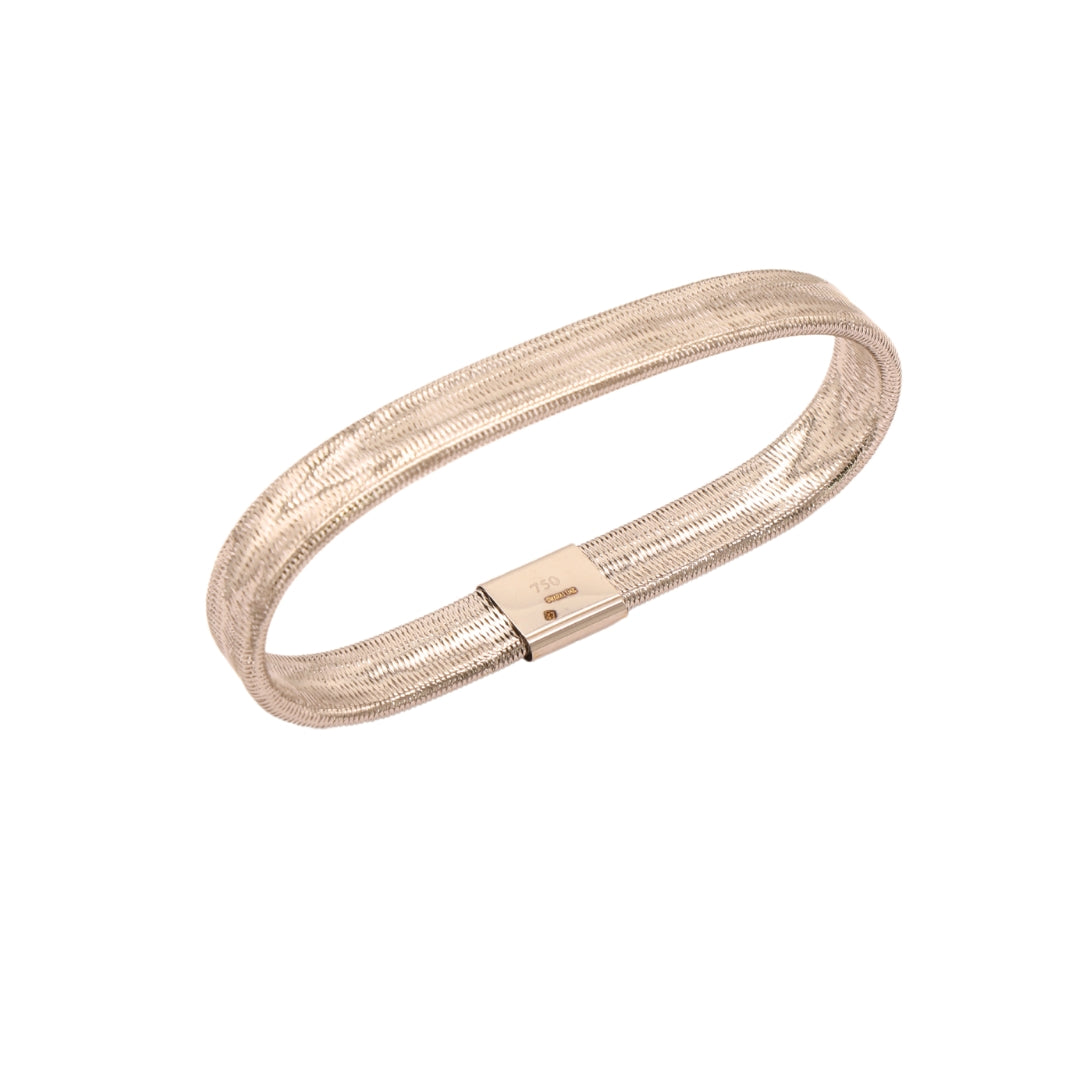 Gold 18KT Flexible Elastic Sleek Mesh Bracelet