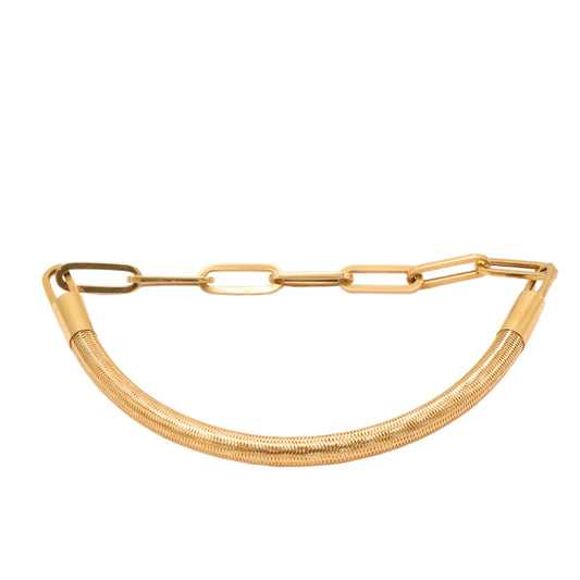 Gold 18KT Flexible Elastic Mesh Bracelet
