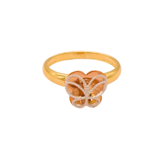 Gold 18KT Butterfly Motif Ring