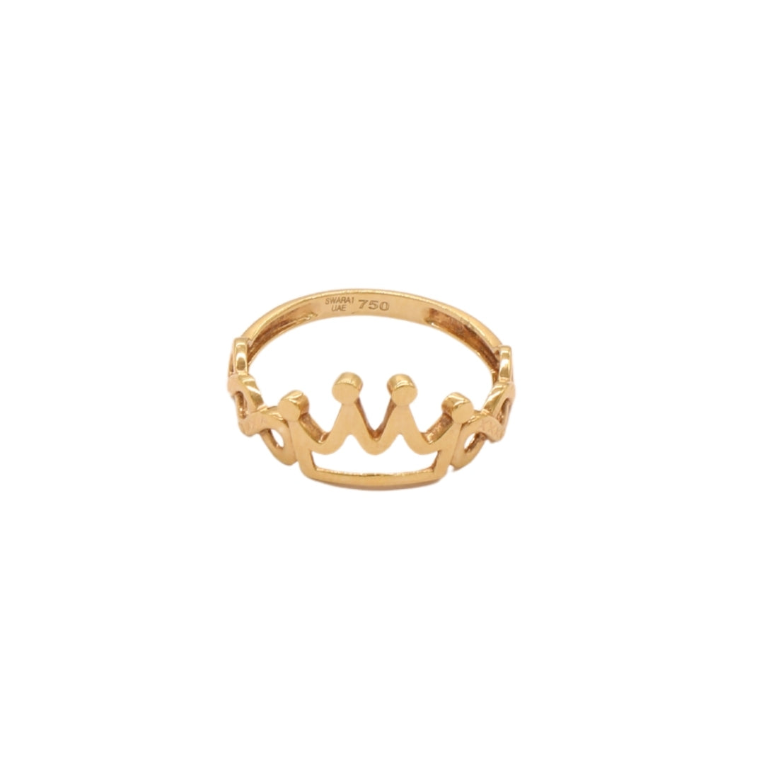 Gold 18KT Crown Design Ring