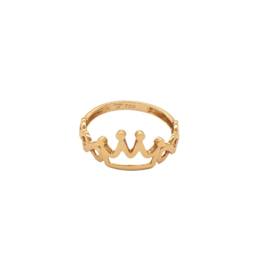 Gold 18KT Crown Design Ring