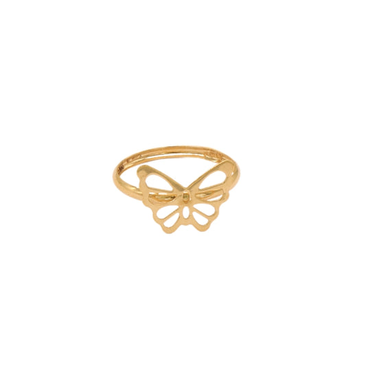 Gold 18KT Open Butterfly Ring