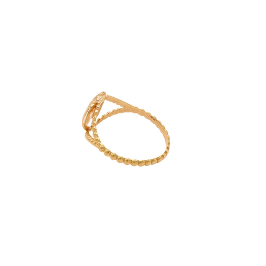 Gold 18KT Dual-Tone Heart Ring
