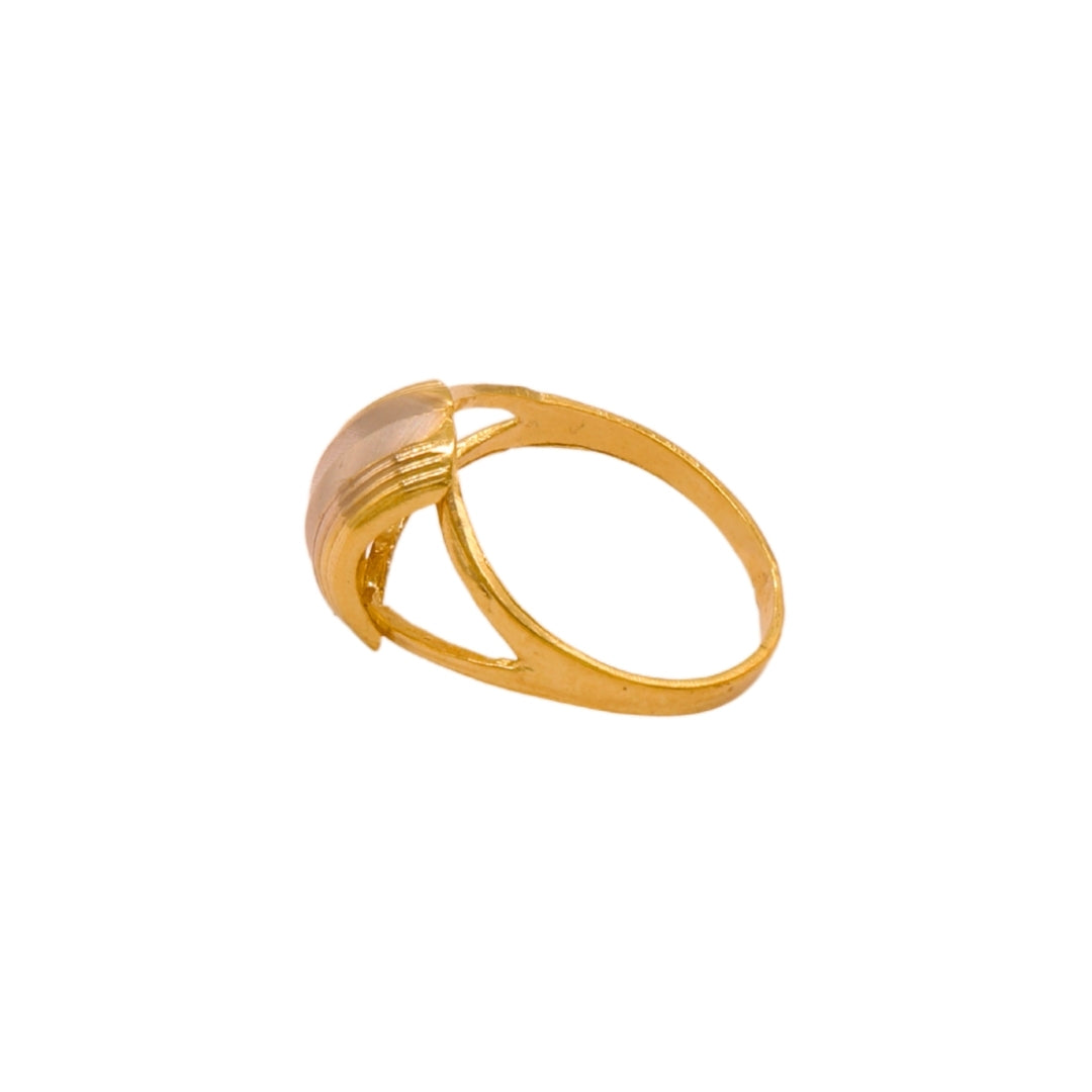 Gold 18KT Tri-Panel Geometric Ring