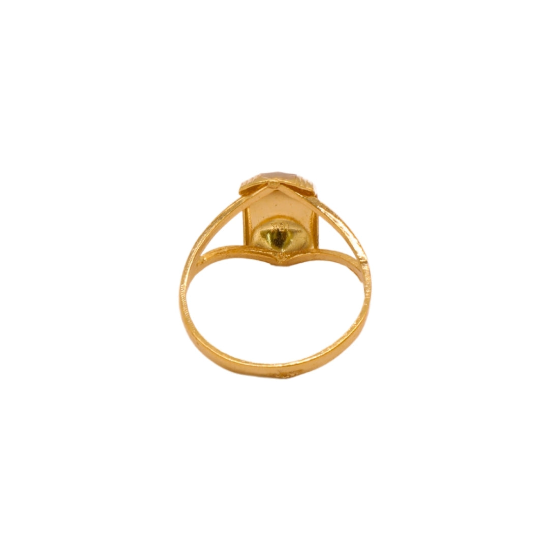 Gold 18KT Tri-Panel Geometric Ring