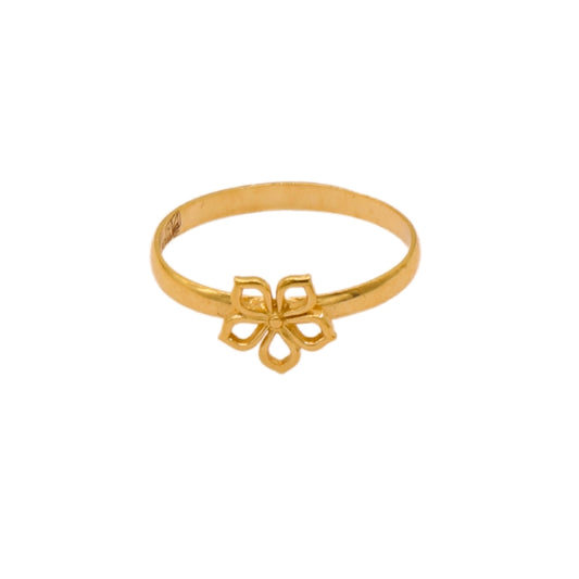 Gold 18KT Floral Cutwork Ring