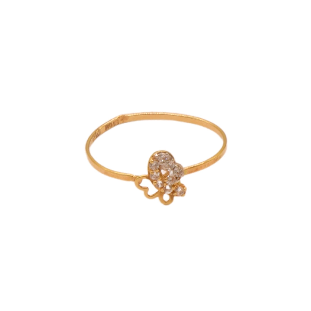 Gold 18KT Lightweight Floral Ring