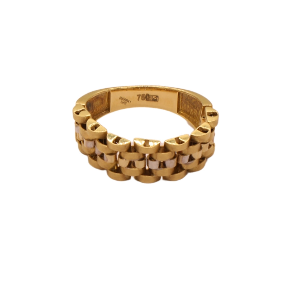Gold 18KT Bold Chain-Link Ring