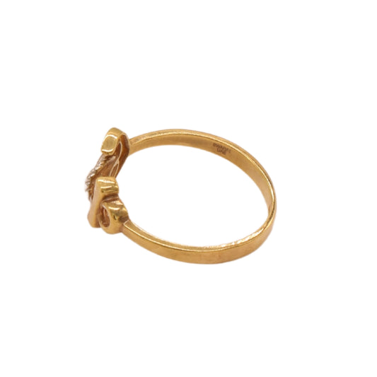 Gold 18KT Nautical Anchor Ring
