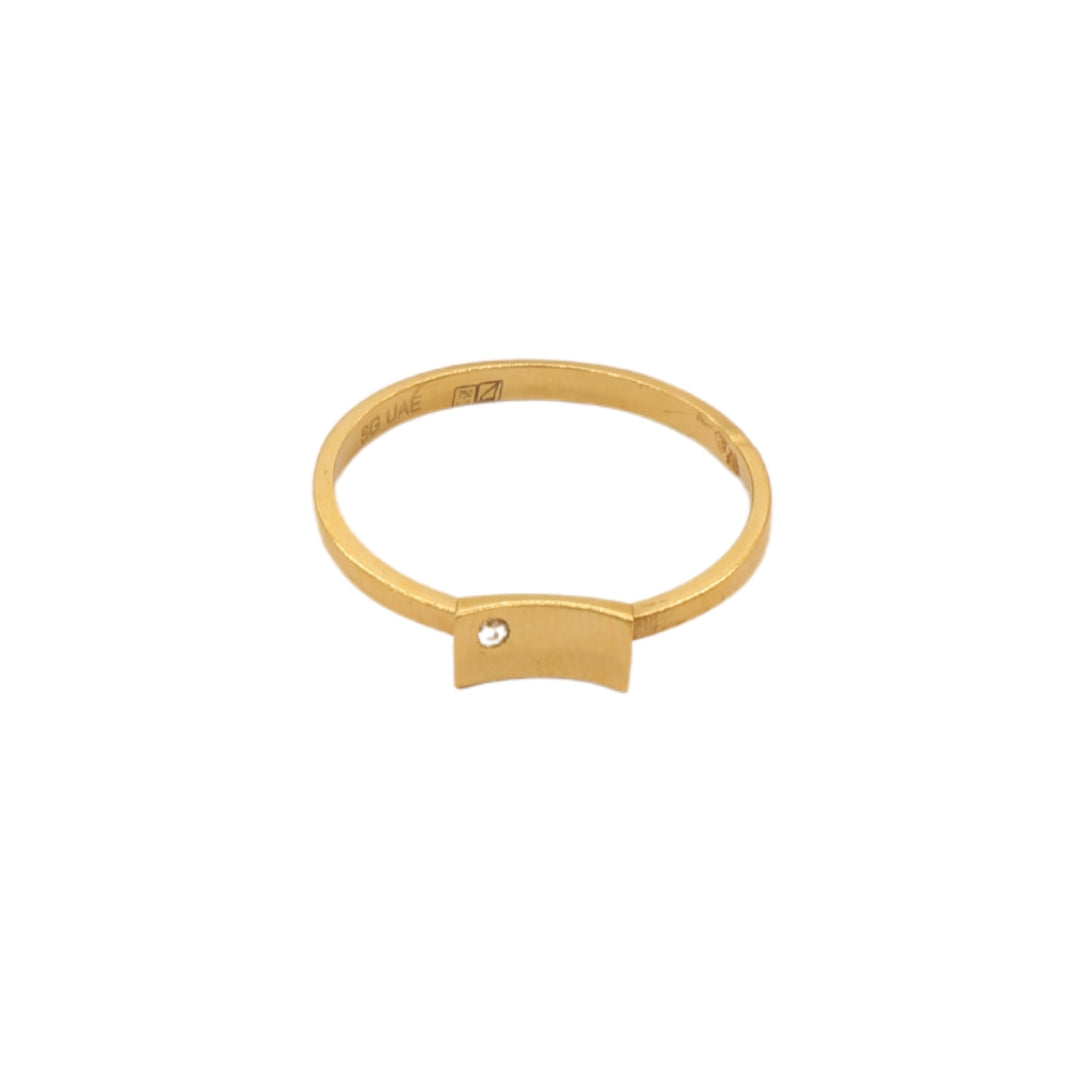 Gold 18KT Minimalist Bar Design Ring