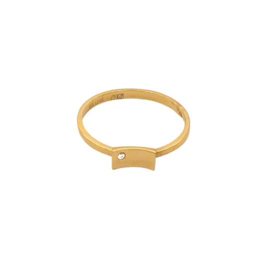 Gold 18KT Minimalist Bar Design Ring