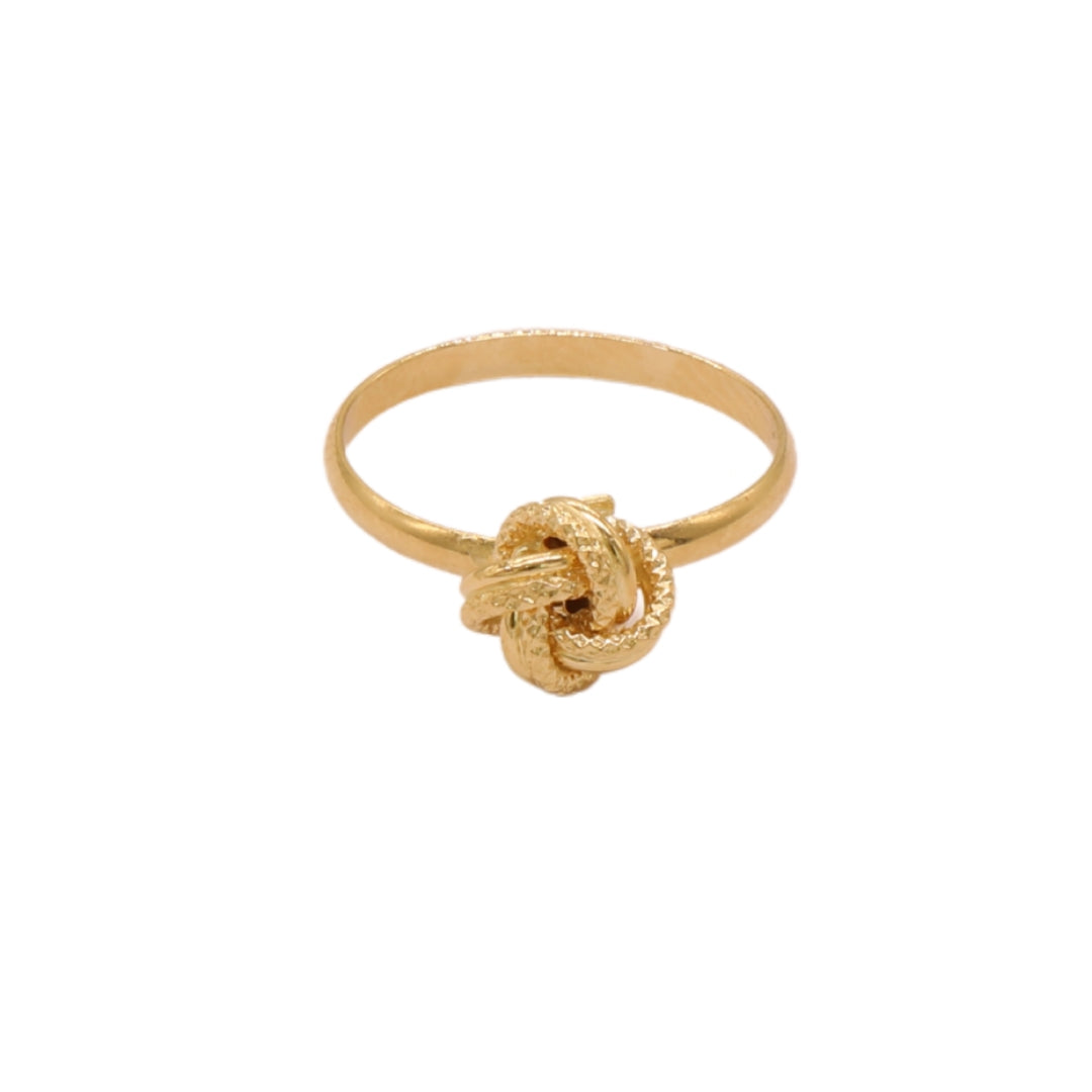Gold 18KT Rope Knot Design Ring