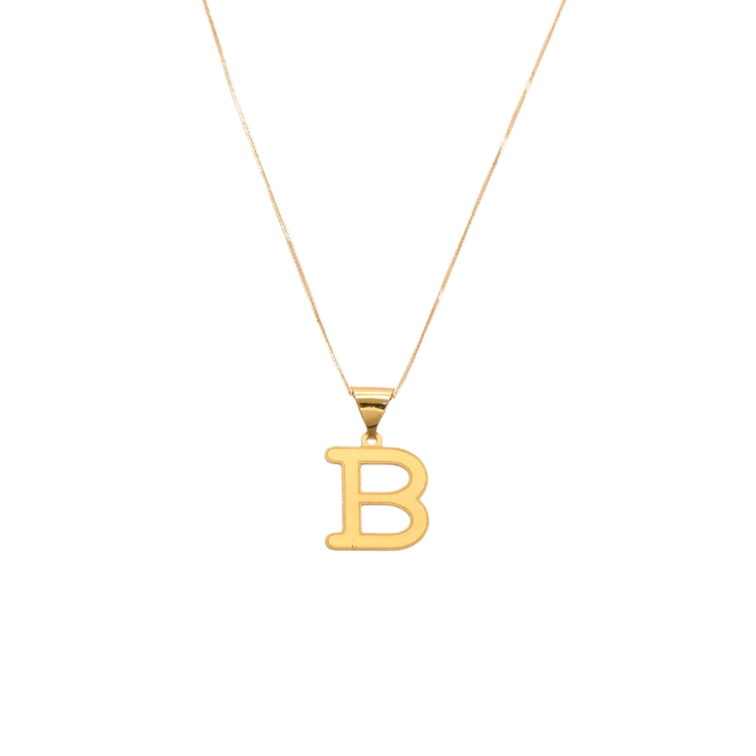 Gold 18KT 'B,D,J,K,L,M,T' Initial Necklace