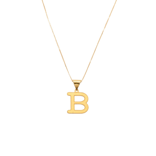 Gold 18KT 'B,D,J,K,L,M,T' Initial Necklace