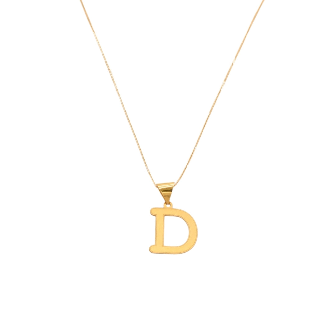 Gold 18KT 'B,D,J,K,L,M,T' Initial Necklace