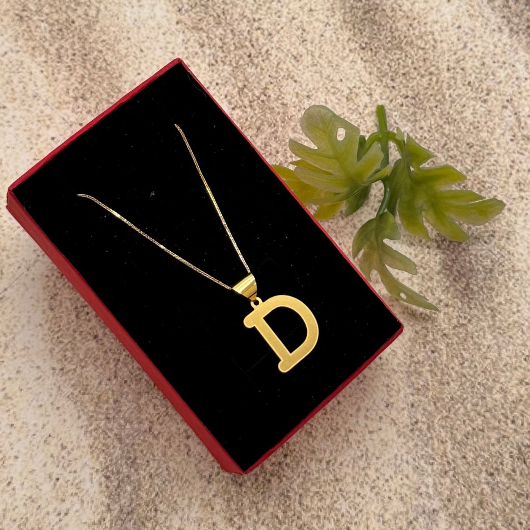 Gold 18KT 'B,D,J,K,L,M,T' Initial Necklace